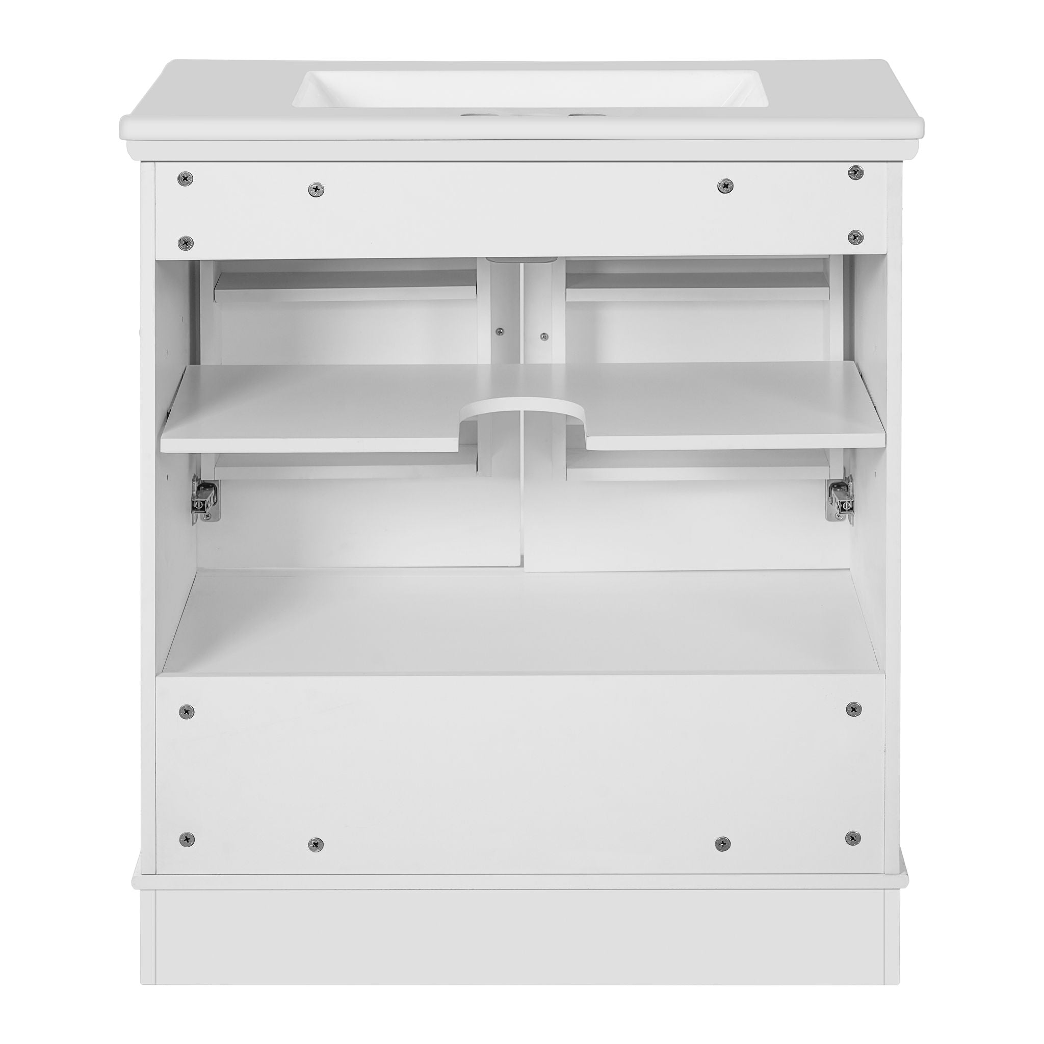 Bathroom Vanity With Sink, Cabinet With Adjustable Shelf And Drawer Divider