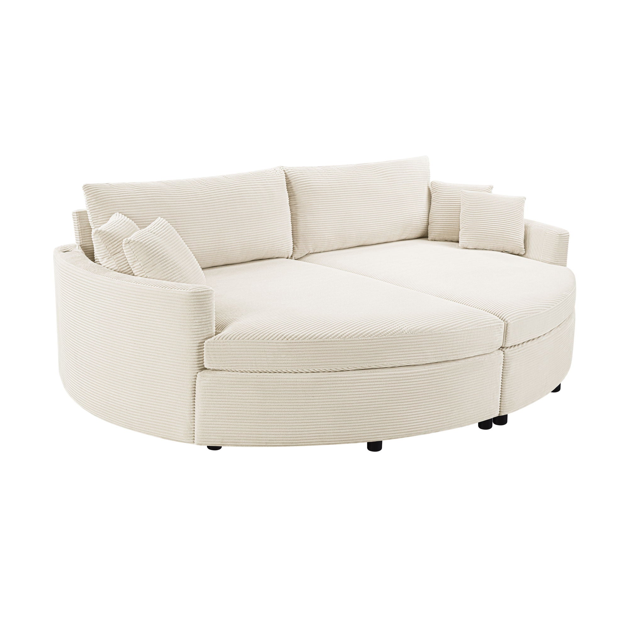 Oversized Double Chaise Lounge Sofa With USB Ports