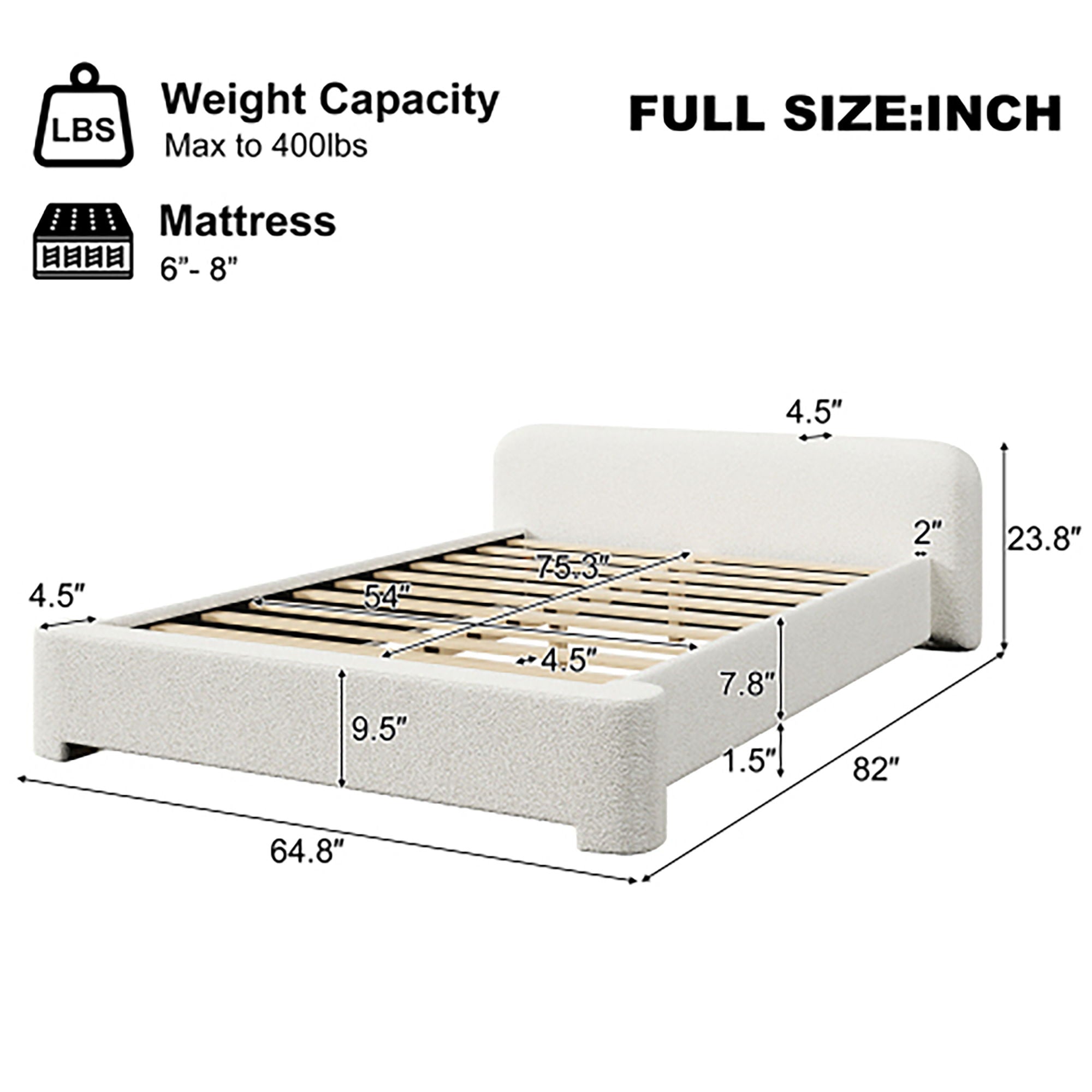 Cozy Bouce Upholstered Bed