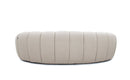 Divani Casa Yolonda - Modern Curved Beige Fabric Sofa Set