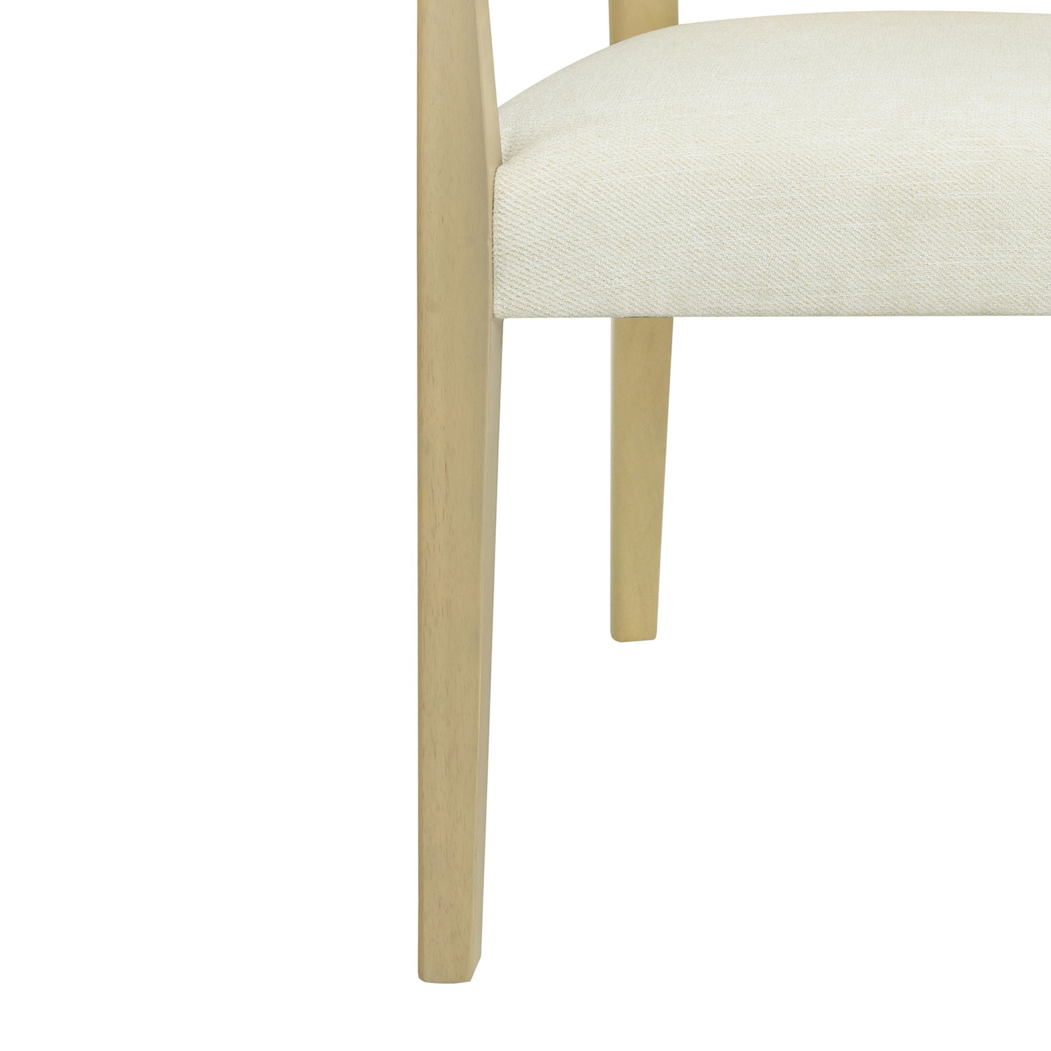 Mid Century Modern Arm Dining Chairs With Rattan Backrest