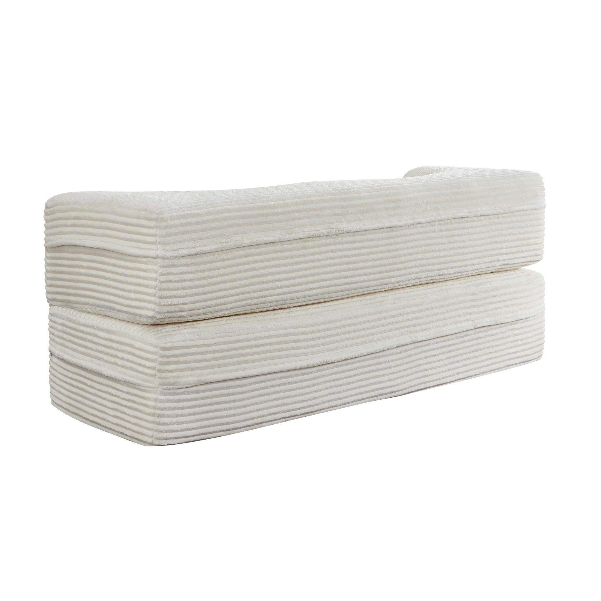 Floor Convertible Sleeper Sofa Bed With 2 Pillows