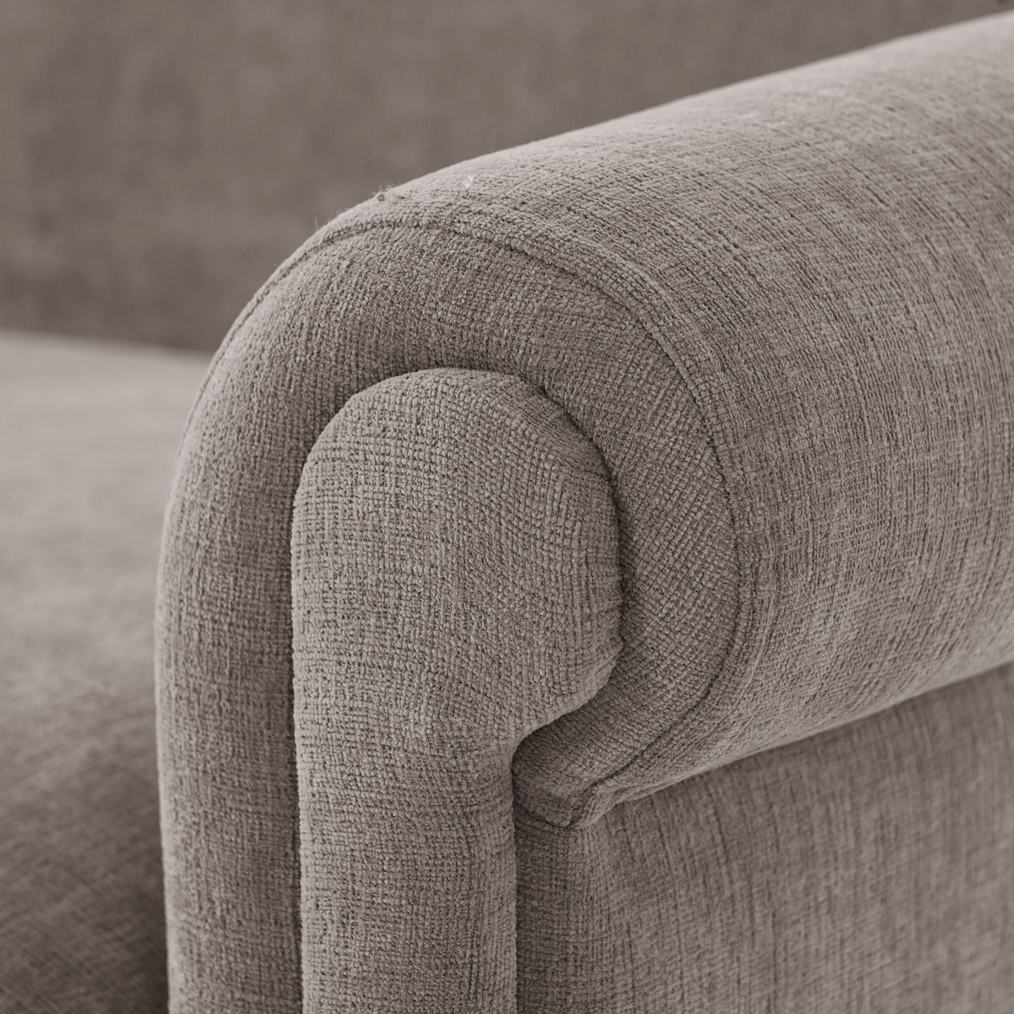 Loveseat Sofa With Rolled Arm For Living Room - Brown