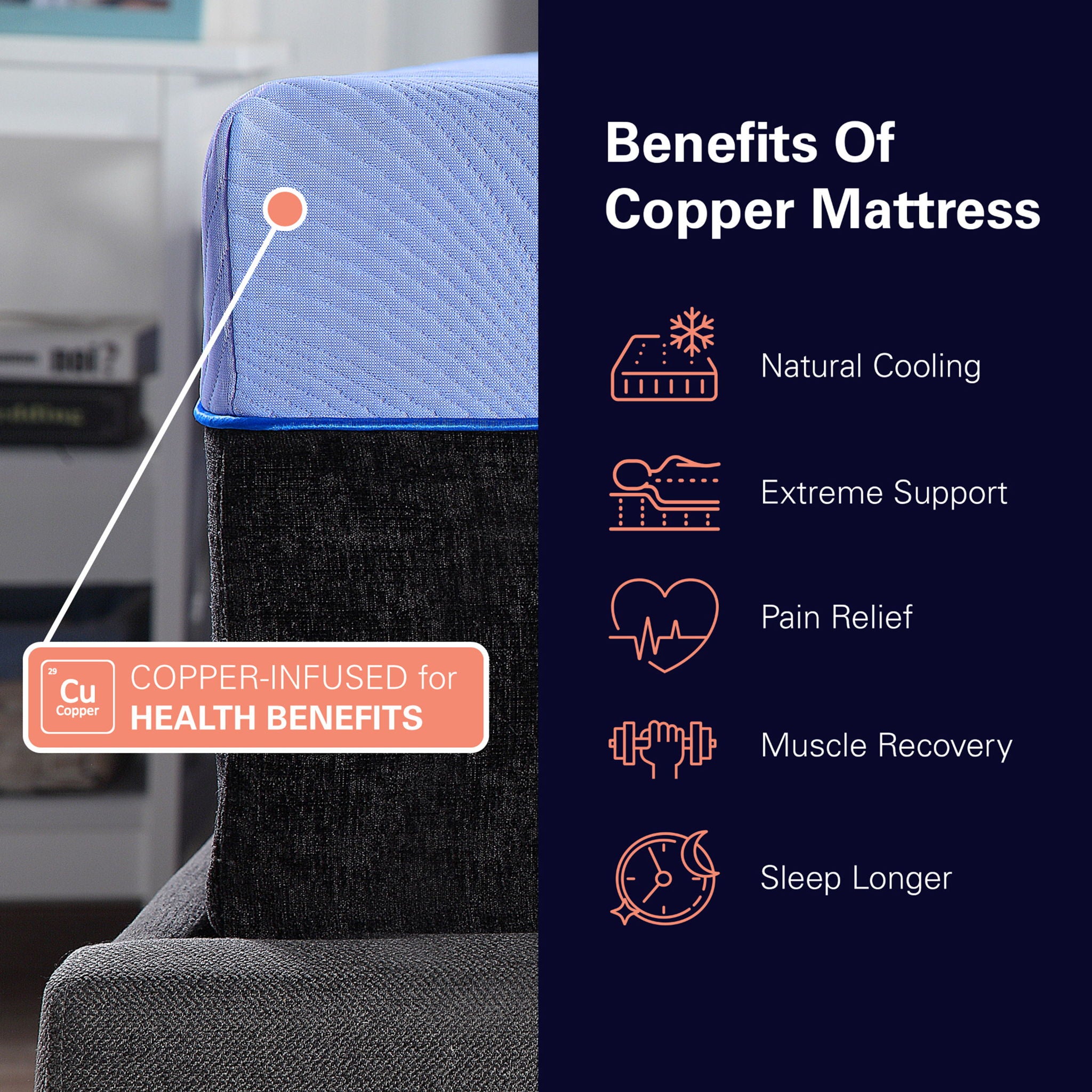 Refresh - 12" Hybrid Cooling Gelcare Memory Foam And Coil Mattress