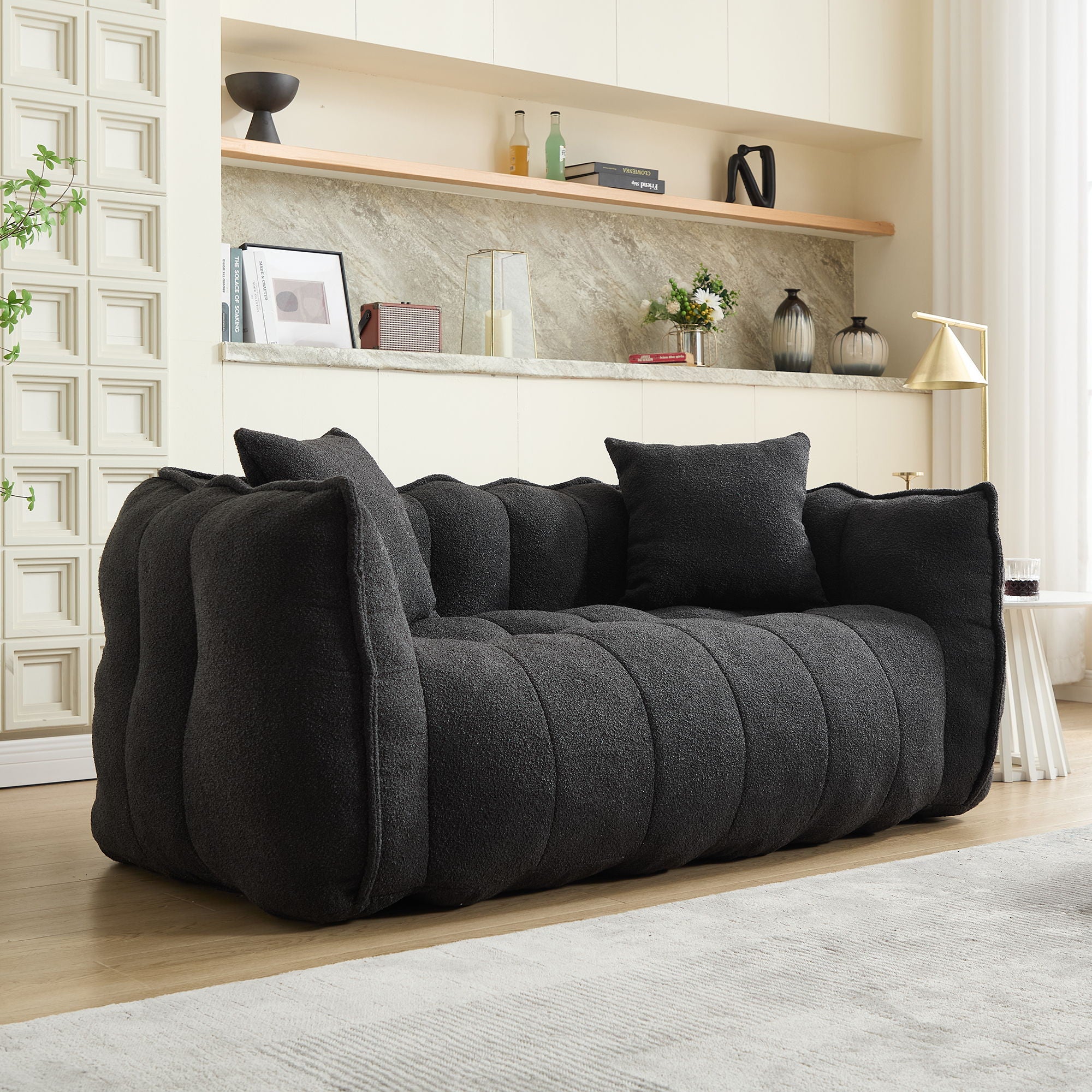 Cozy Beanbag Chair With High Resilience Foam Core For 2