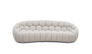 Divani Casa Yolonda - Modern Curved Beige Fabric Sofa Set