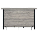 Bellemore Freestanding Home Bar Wine Cabinet Rustic Oak