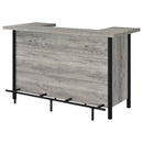 Bellemore Freestanding Home Bar Wine Cabinet Rustic Oak