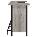 Bellemore Freestanding Home Bar Wine Cabinet Rustic Oak