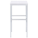 Natividad  Pub Height Bar Table Set White High Gloss