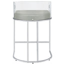 Thermosolis Clear Acrylic Bar Chair Chrome (Set of 2)