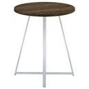 Burkhart Round 35-inch Pub Height Bistro Bar Table Brown Oak