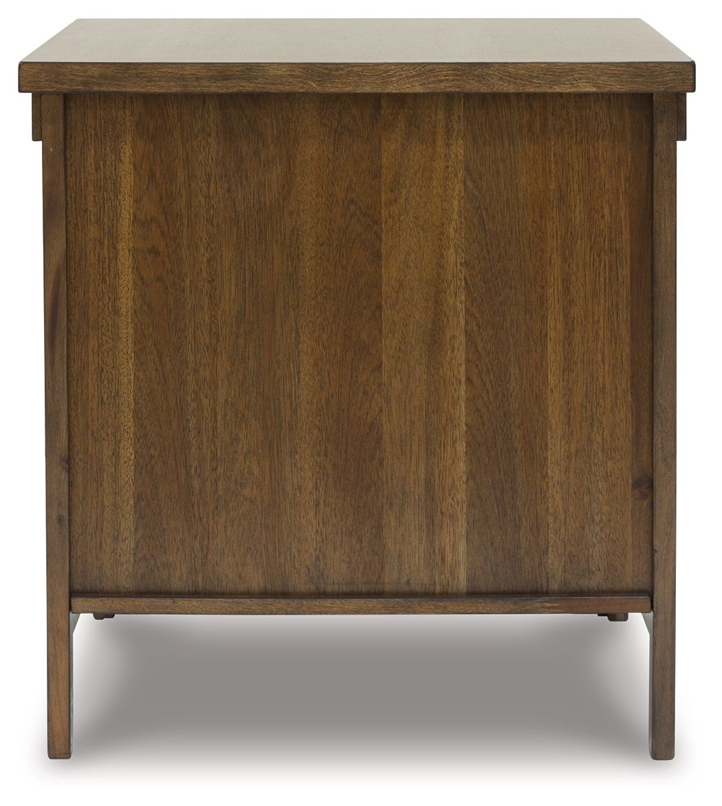 Moriville - Rectangular End Table - Grayish Brown