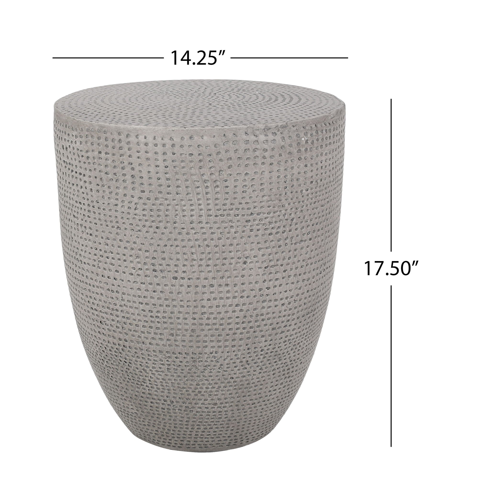 Outdoor Lightweight Concrete, Side Table - Natural