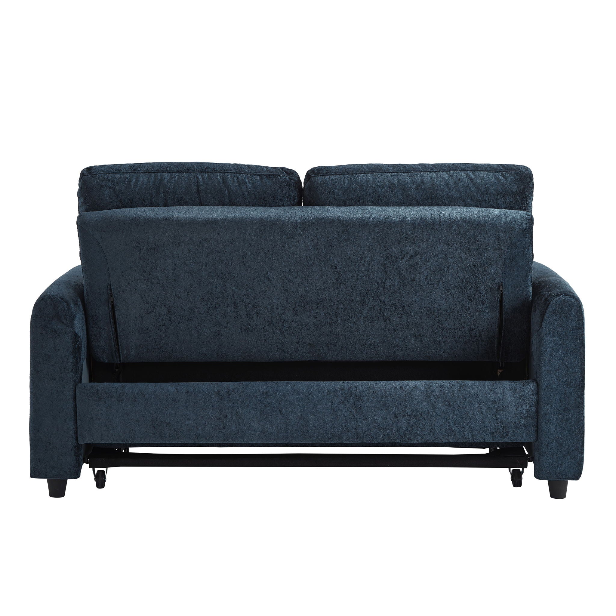 Pull Out Sofa Bed With Adjustable 3 Position Backrest, USB Charging Ports, Side Pockets