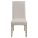 Salem Fabric Upholstered Dining Side Chair Beige (Set of 2)