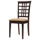 Kelso Lattice Back Dining Side Chair Cappuccino (Set of 2)