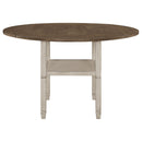 Sarasota  Drop Leaf Counter Dining Set Rustic Cream