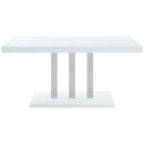 Brooklyn  Rectangular Dining Set White High Gloss