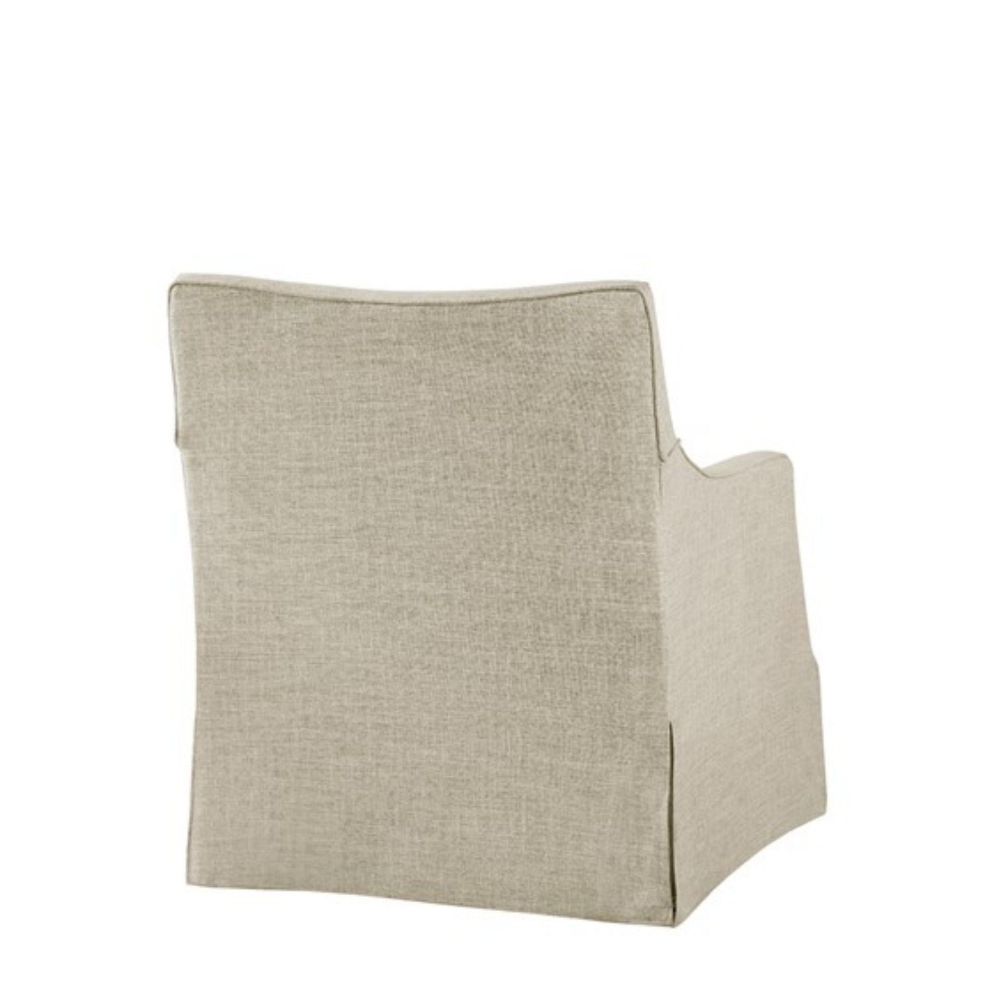 Traditional Design London Skirted Swivel Chair