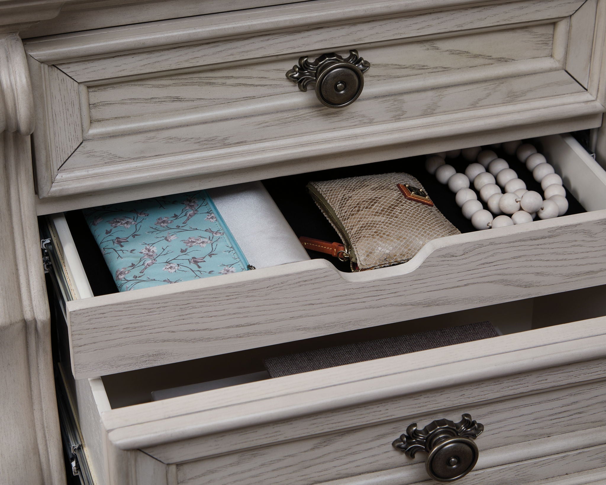 Bruchandi - Three Drawer Night Stand - Antique White