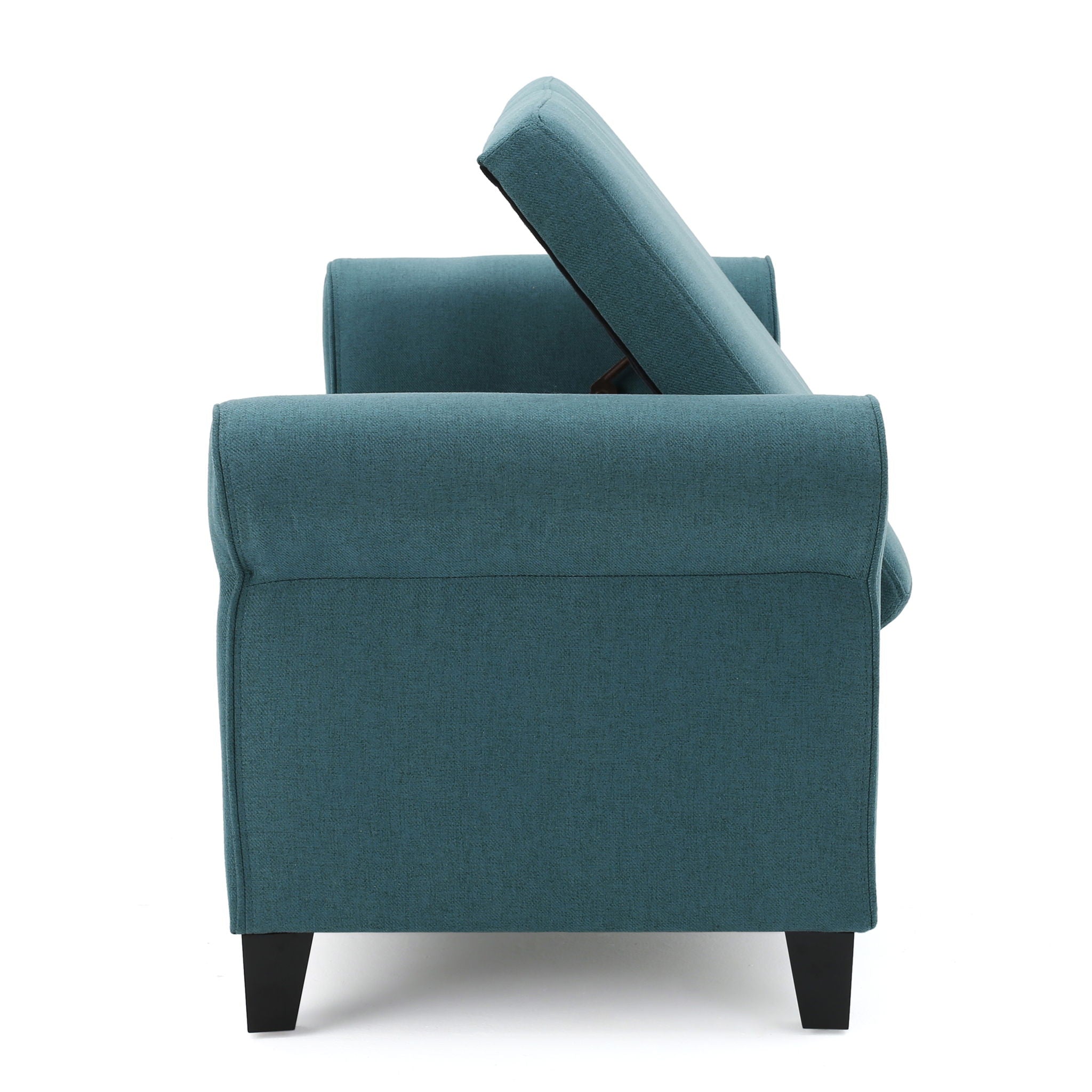 Hayes - Armed Storage Bench With Rolled Arms And Button Tufting