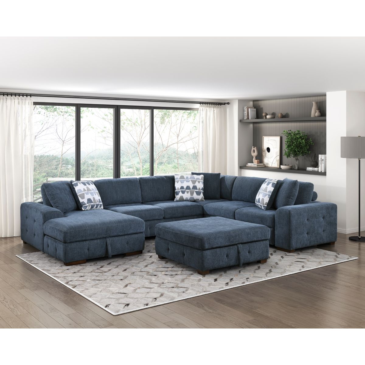 Raife - Sectional With Ottoman