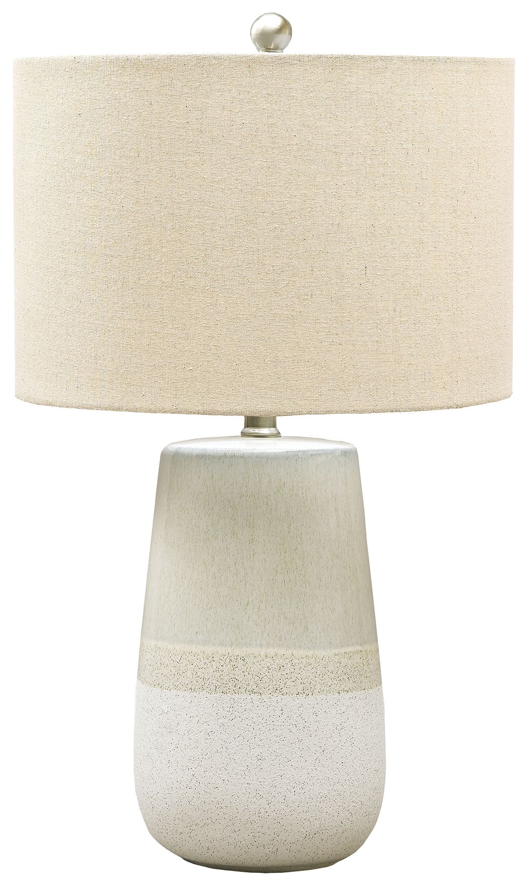 Shavon - Ceramic Table Lamp - Beige / White