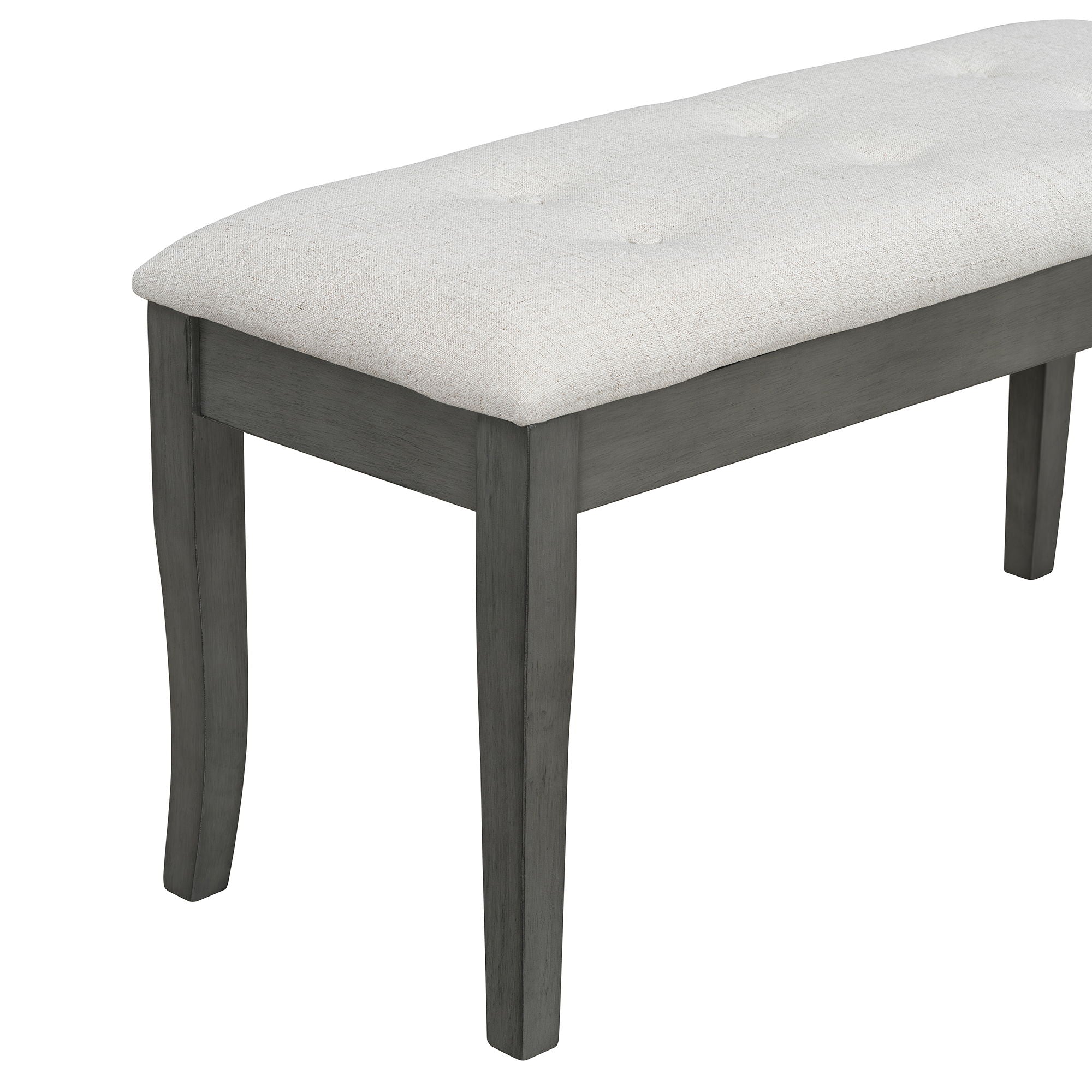 Dining Table Set With 4 Upholstered Chairs And Bench