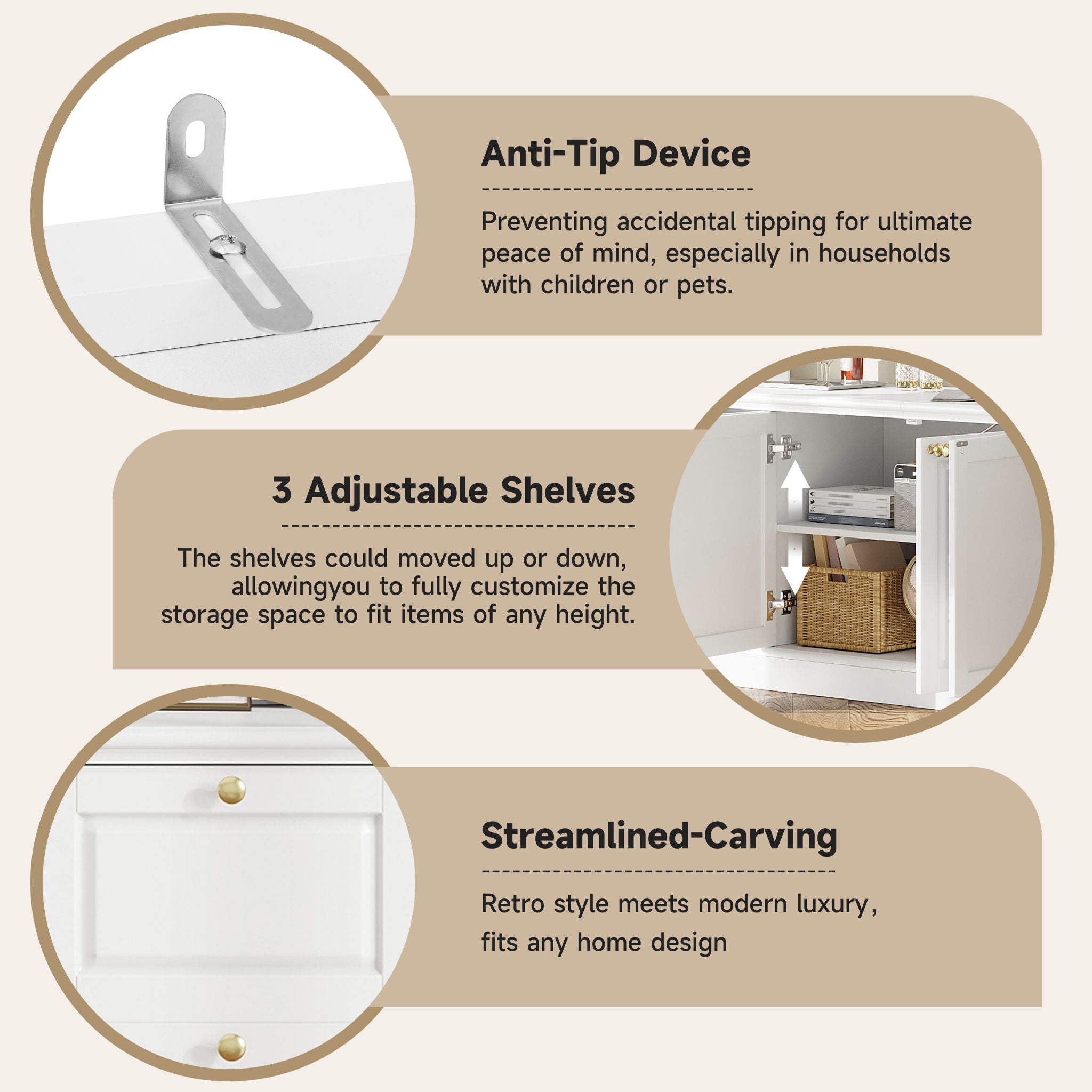 All-In-One TV Stand With Bookcase For TVs Up To 70"