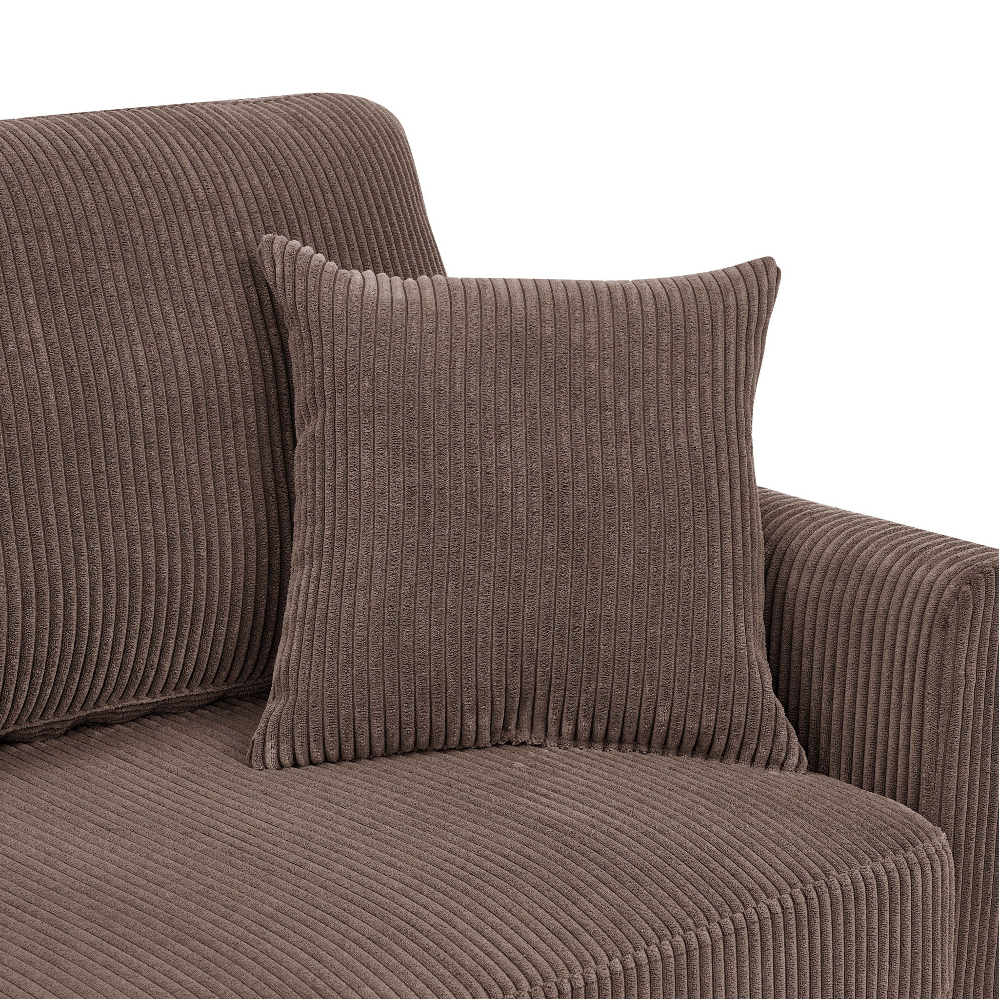 Upholstered Loveseat With Arms And Pillows