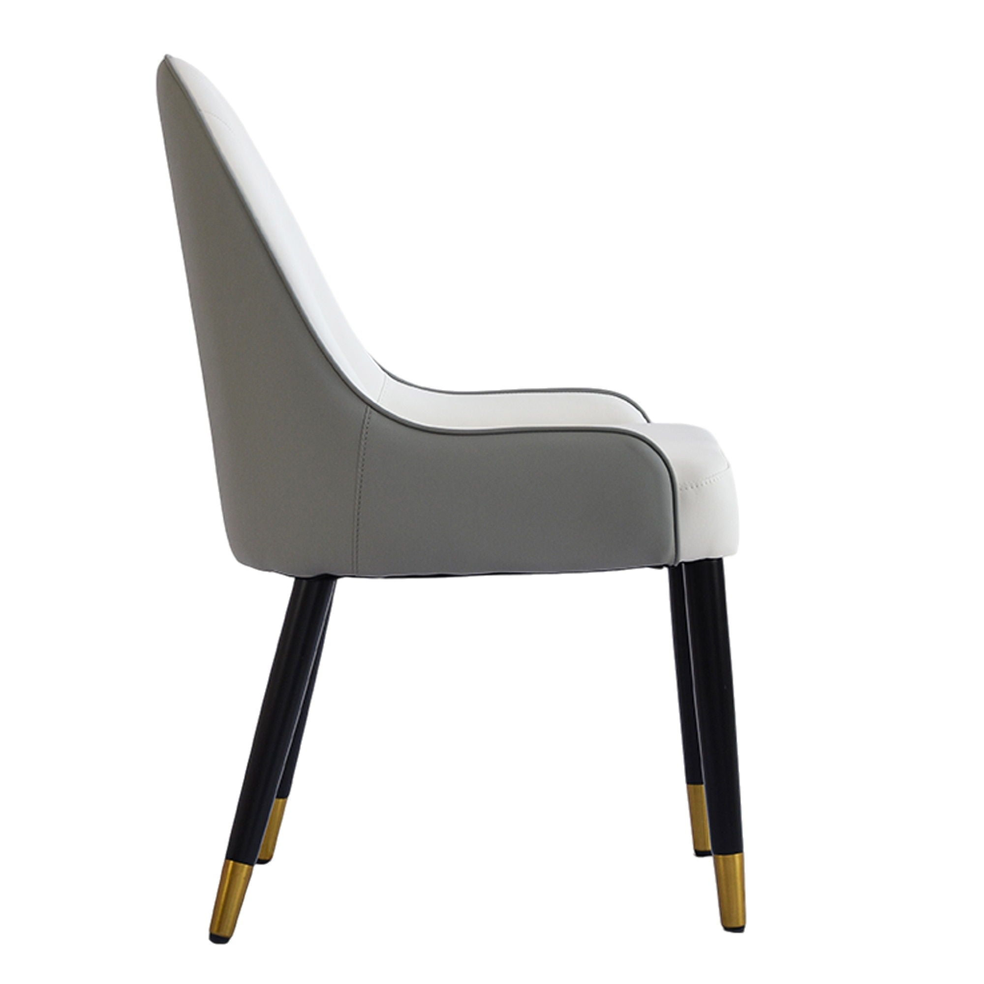 Modern Sponge-Filled Dining Chair, Solid Wood Metal Legs, Suitable For Restaurants, Living Rooms And Rooms (Set of 2)
