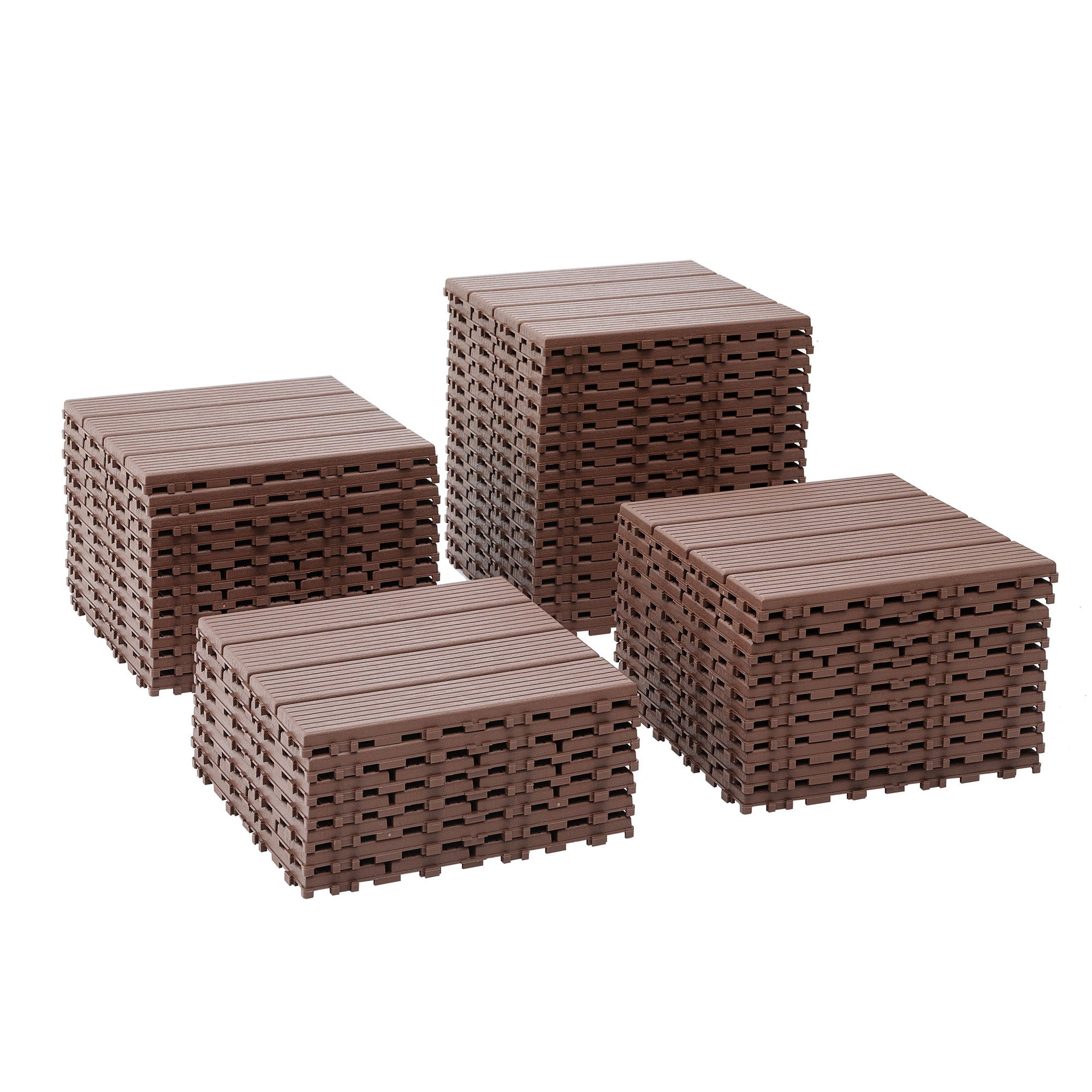 Interlocking Plastic Deck Tiles, Waterproof Outdoor / Indoor Patio Flooring