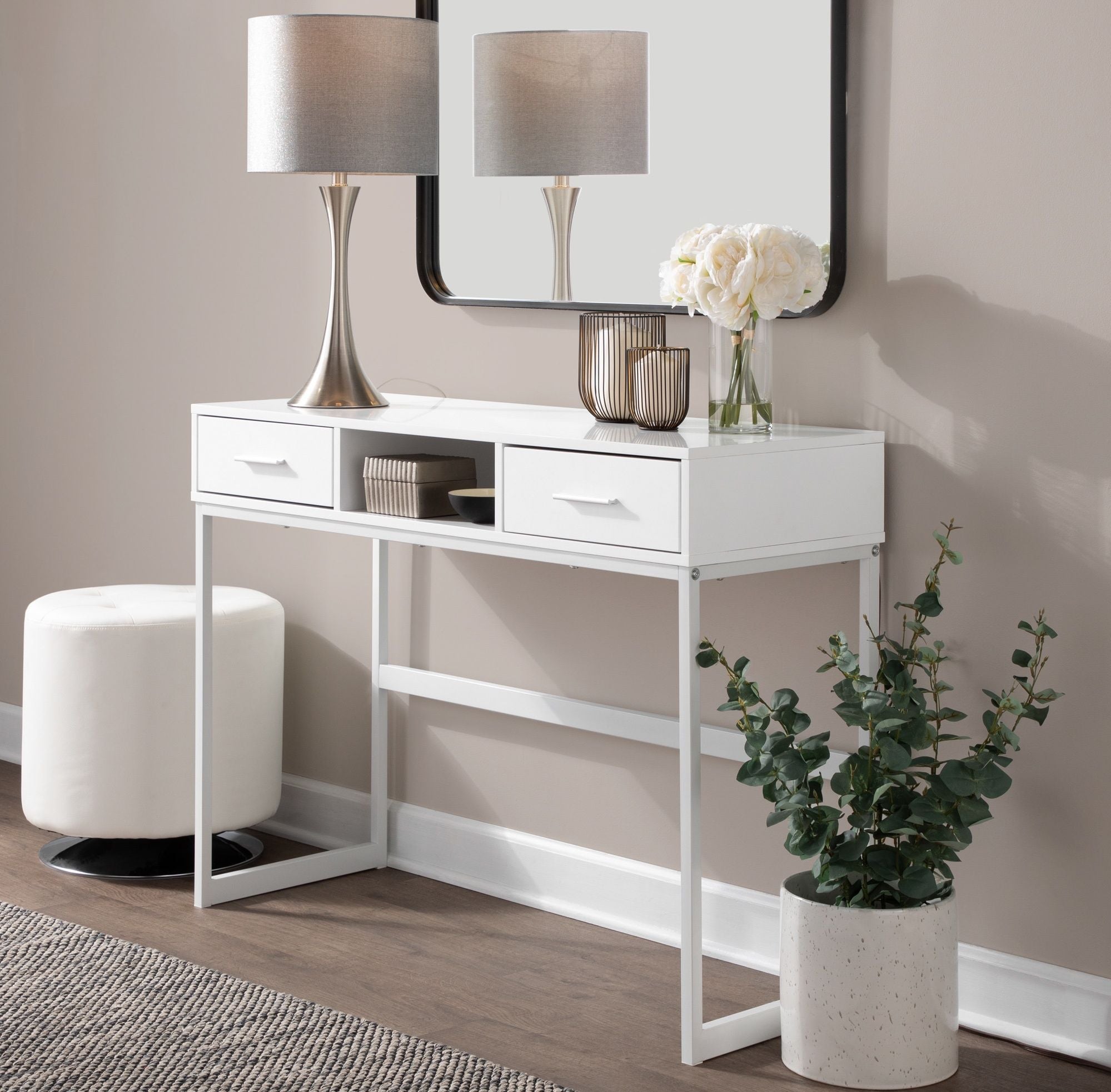 Lenuxe - Contemporary Semi Gloss Table Lamp (Set of 2)