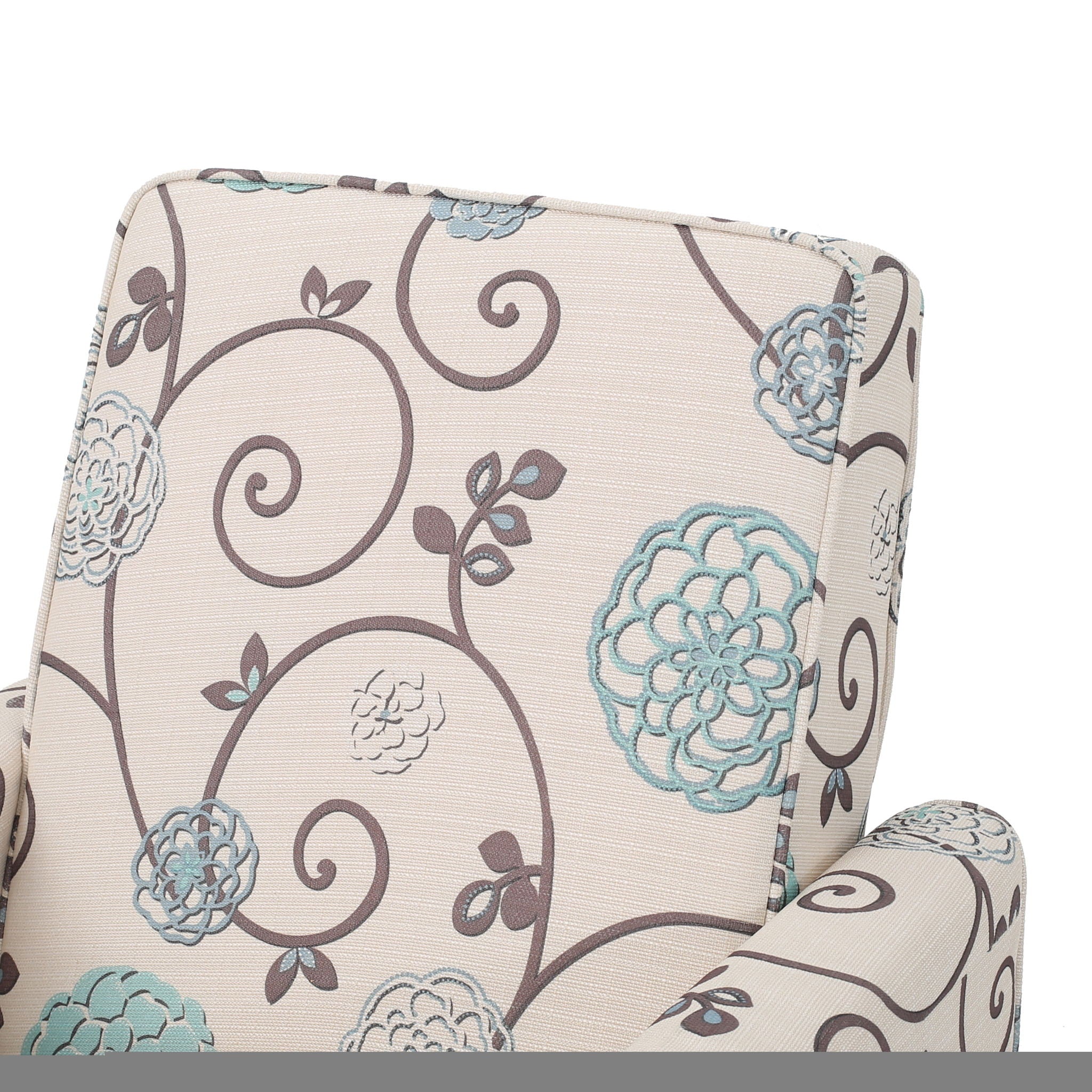 Push Back Upholstered Recliner Armchair