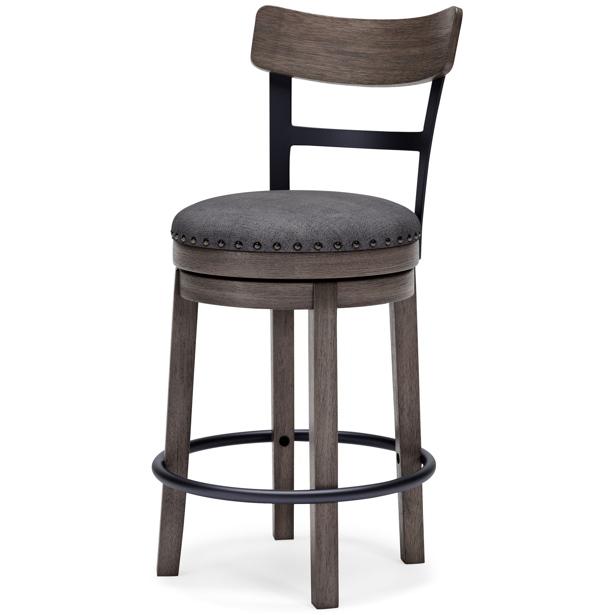 Caitbrook - UPH Swivel Barstool - Gray
