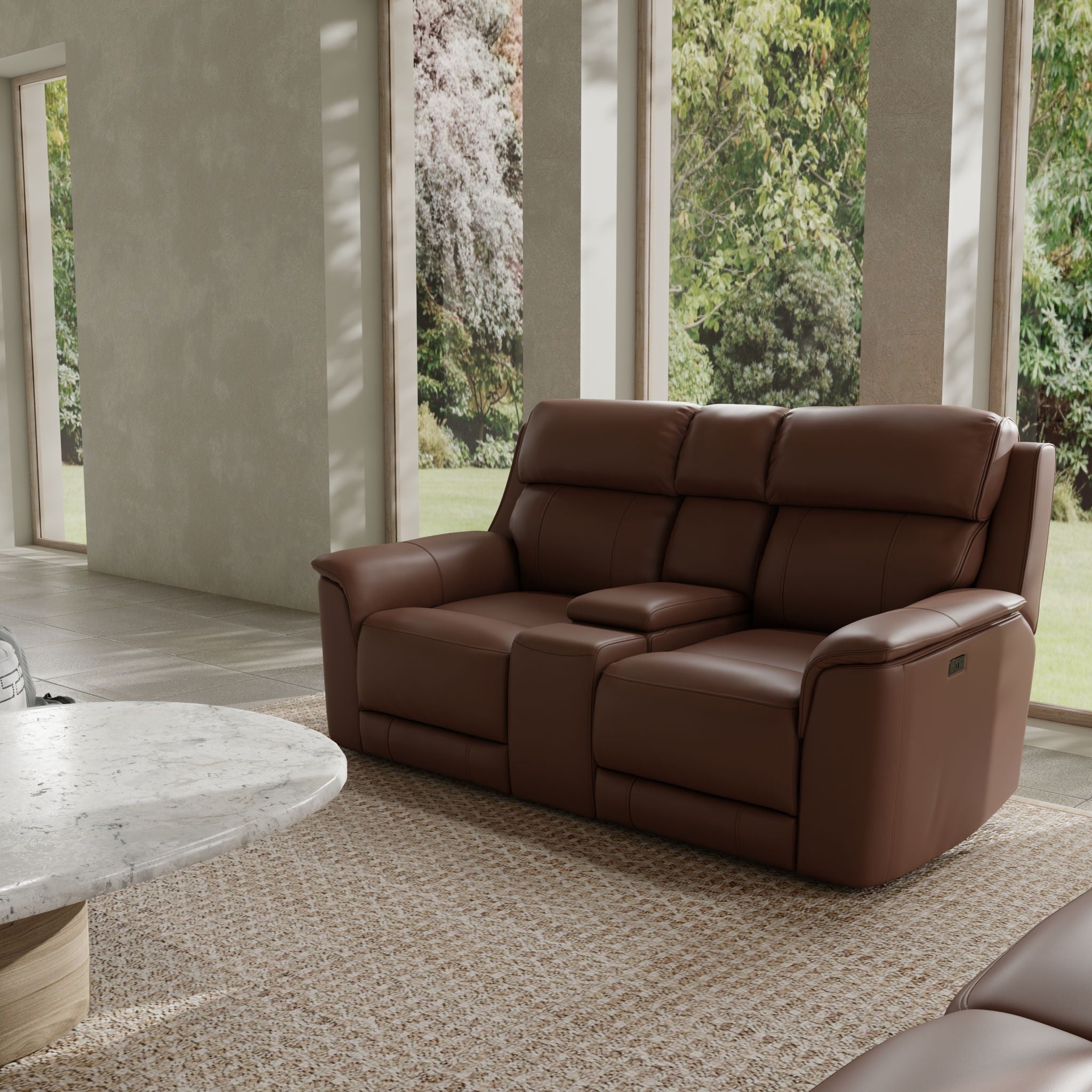 Oslo - Dual Power Reclining Loveseat With Console