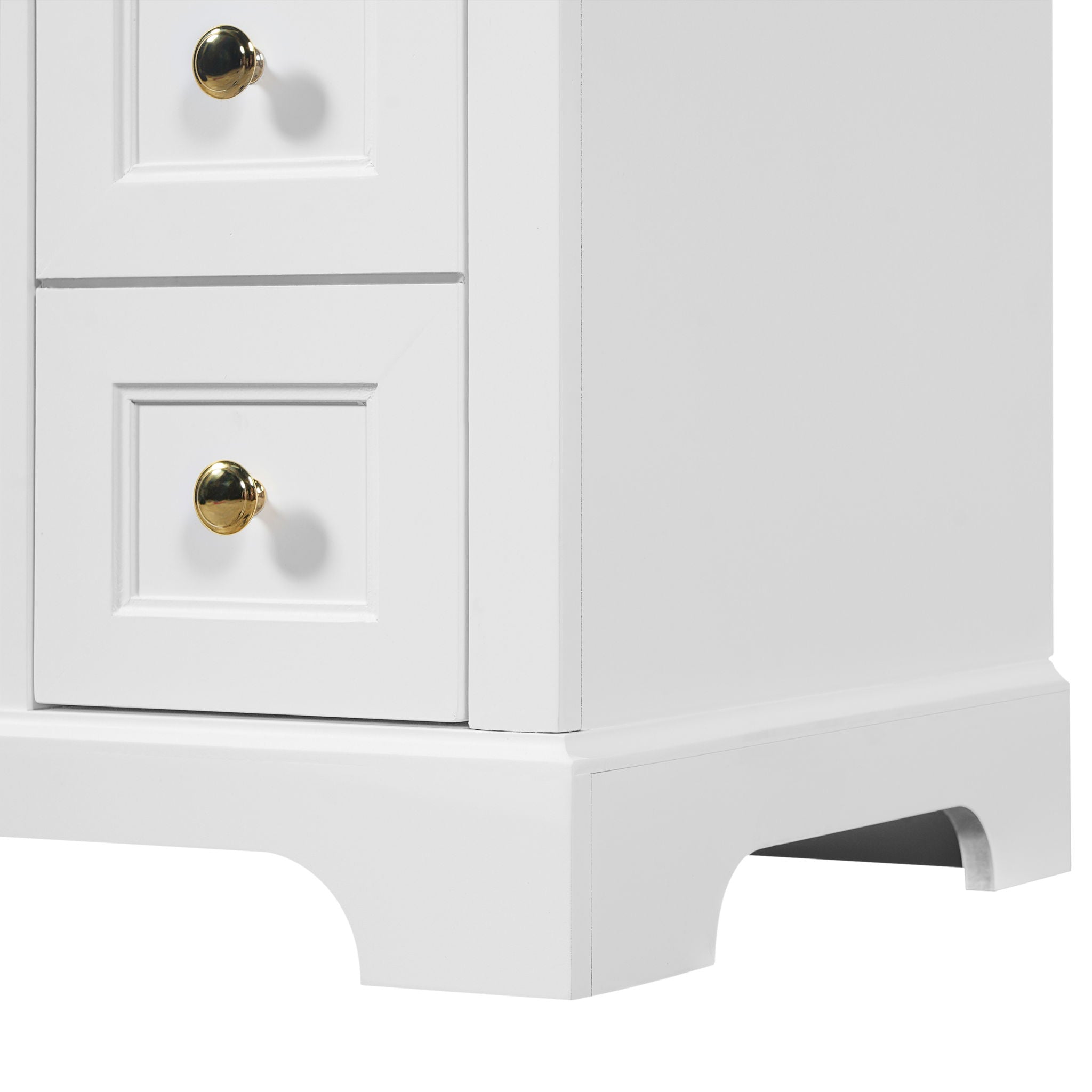 Modern Bathroom Vanity With Sink, 3 Drawers & Cabinet With 2 Tier Door Storage
