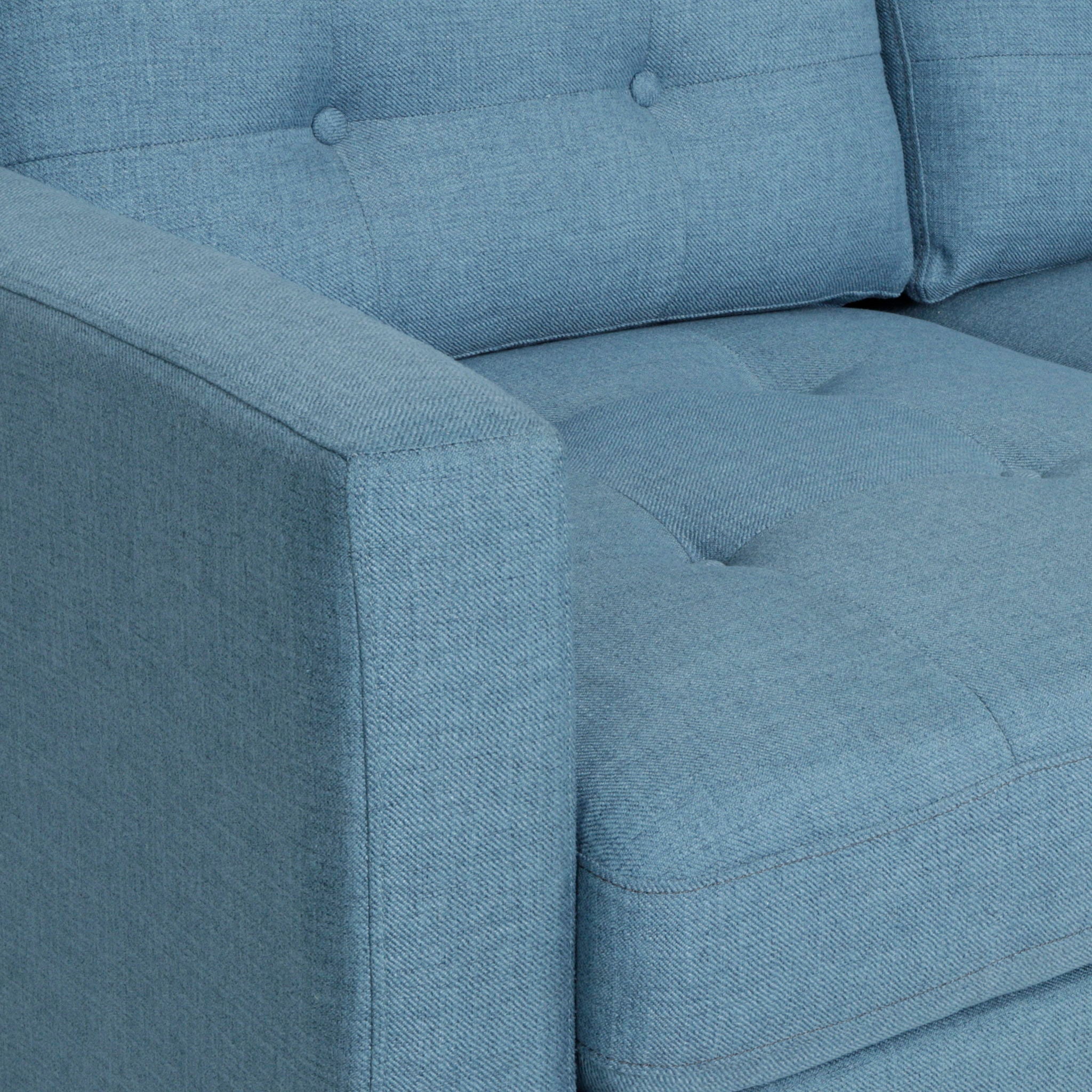 Jenny - Contemporary Tufted Fabric 3 Seater Sofa