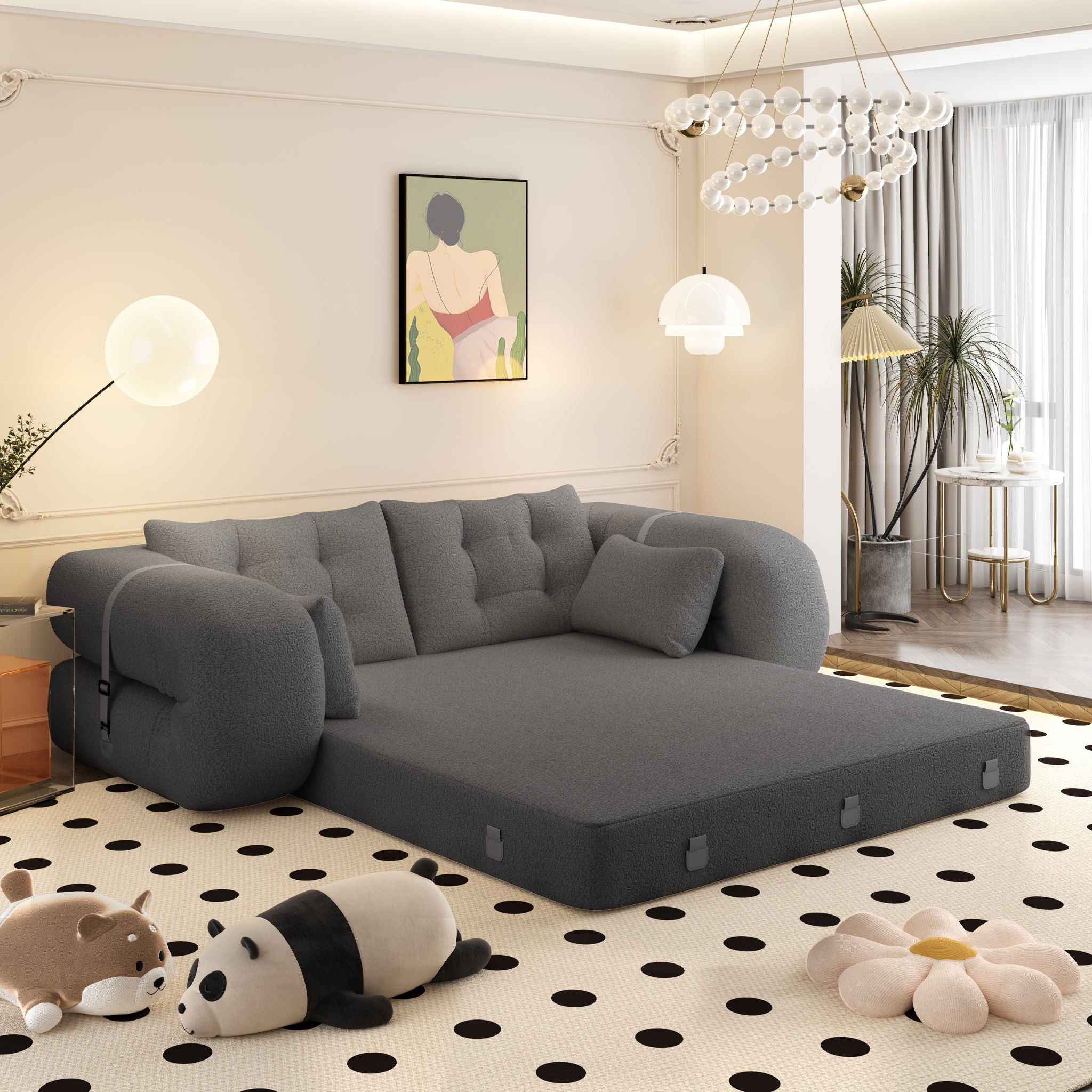 Human Dog Bed, Multi Functional Foldable Sofa Bed, 3 In 1
