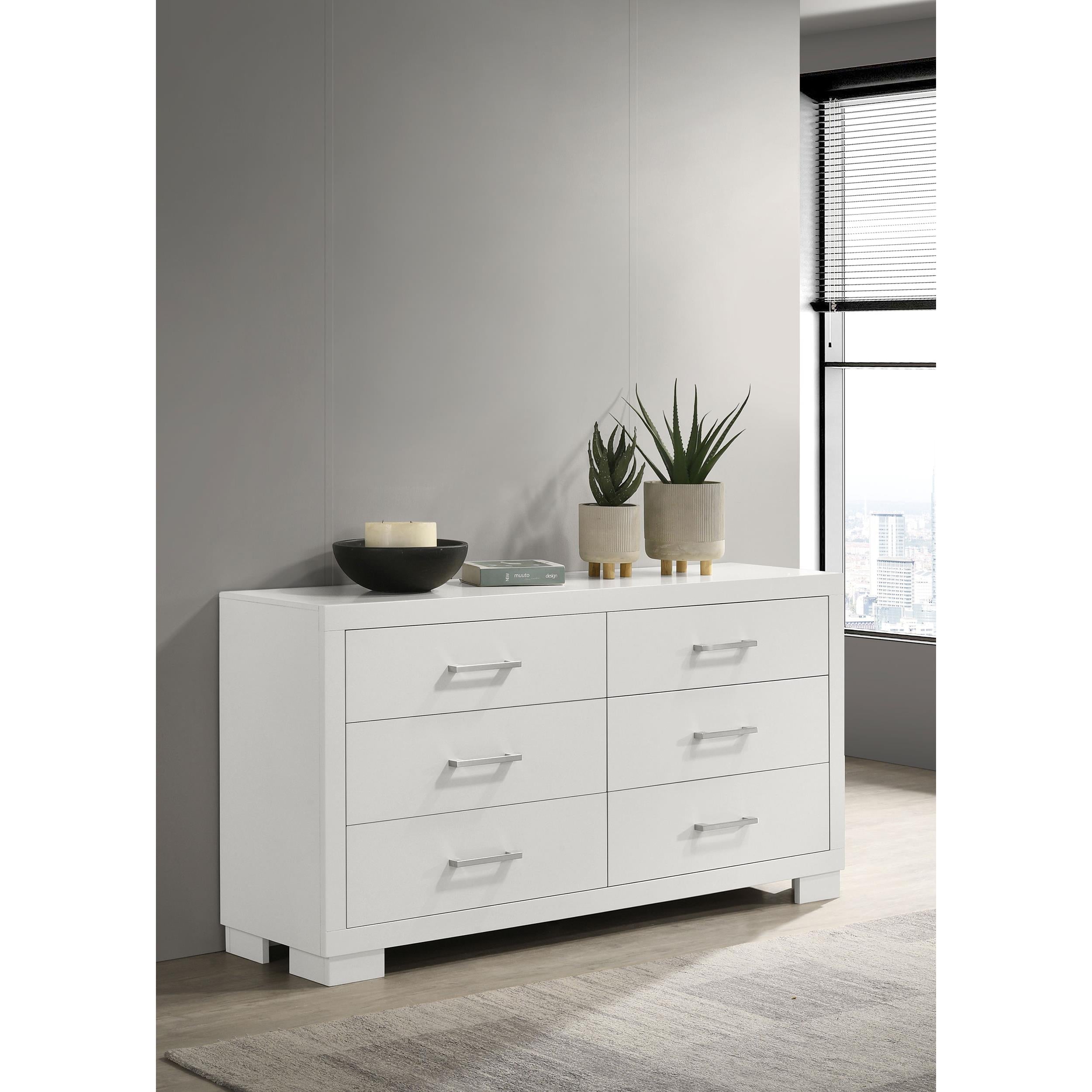 Diamond Modern Furniture COA Jessica 6-Drawer Dresser 202993 IMAGE 9