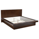 Jessica California King LED Storage Bookcase Bed Cappuccino