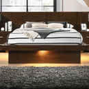 Jessica California King LED Storage Bookcase Bed Cappuccino