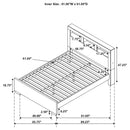 Jessica California King LED Storage Bookcase Bed Cappuccino