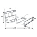 Barzini  California King Bedroom Set Black