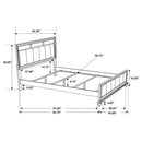 Barzini  California King Bedroom Set Black