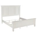 Sandy Beach 63-inch California King Panel Bed Cream White