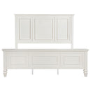 Sandy Beach 63-inch California King Panel Bed Cream White