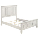 Sandy Beach 63-inch California King Panel Bed Cream White