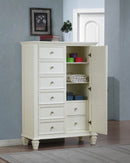 Sandy Beach 5-drawer Bedroom Chest Black
